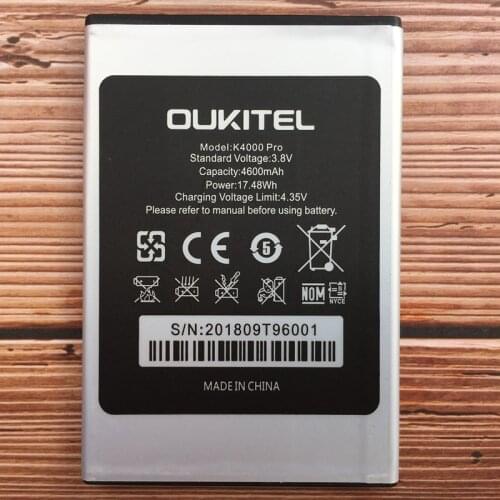 Original For Oukitel K4000 Pro 4600mAh Battery MTK6735P Quad Core 5.0" For Oukitel C4 2000mAh For OUKITEL C8 3000mAh Batteries