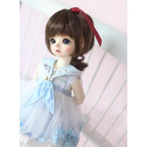 BJD doll wig is suitable for 1-3 1-4 1-6 size super soft silk single ponytail long curly hair wavy curly braids Doll accessories