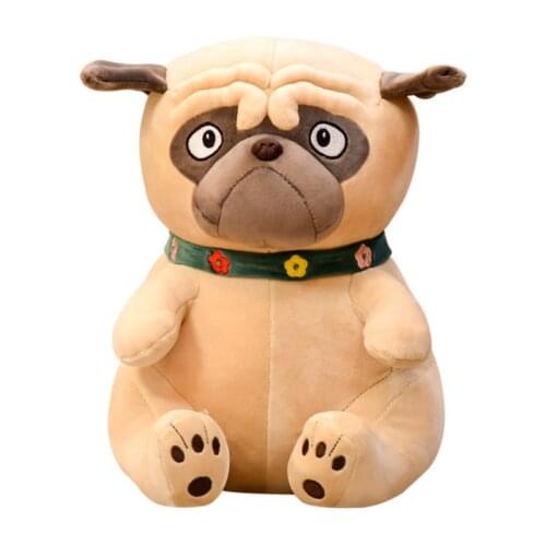 Plush Pug Toys Simulation Dog Doll Soft Stuffed Animal Shar Pei Pug Plush Pillow Kids Toy Soft Lifelike Cartoon Dolls Girl Gift