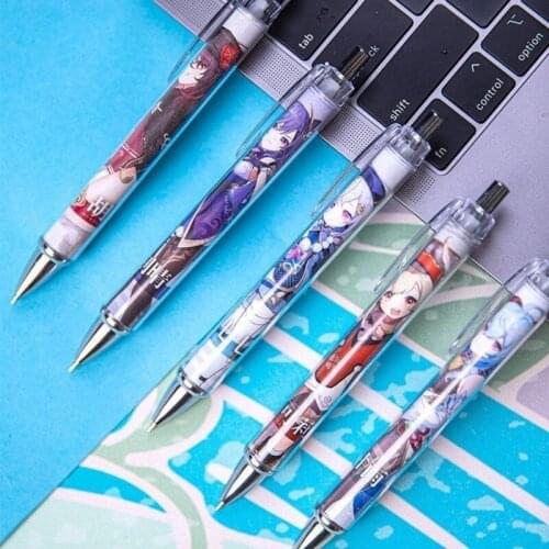 Genshin Impact Ballpoint Pens Kawaii Halloween Pen Creative School Office Supplies Stationery Keqing Writing Supplies Project