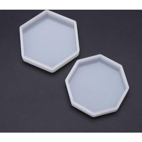 Silicone Mold Mirror DIY Epoxy Resin Crafts Jewelry Making Pendant Decoration Geometric Hexagonal Handmade Molds Ornaments Art