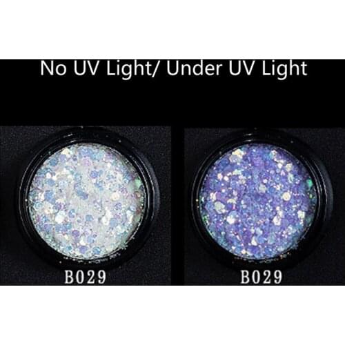69HB UV Color Change Mica Powder Sunlight Reactive Sequain Glitter Resin Jewelry DIY