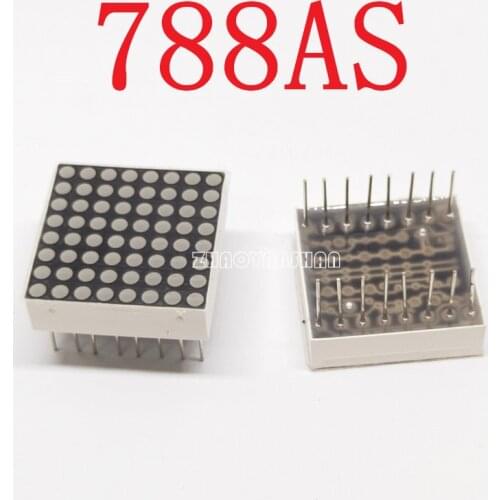 10pcs X LED Dot Matrix Display 8x8 1.9mm Red Common Cathode LED display 788AS
