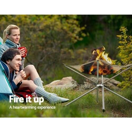 Outdoor Portable Fire Rack Folding Table Grill Stainless Super Point Camping Heating Light Charcoal Grid Steel Wood Stove S A2B6