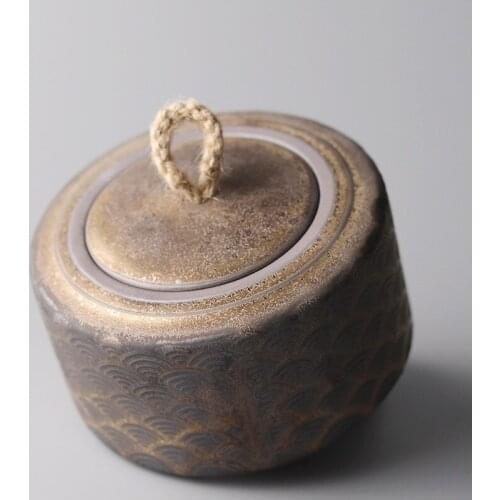 Japanese ceramic tea caddies vintage porcelain tea canister storage tea or food