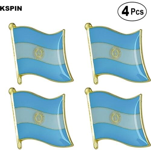 Argentina Flag Pin Lapel Pin Badge Brooch Icons 4pcs