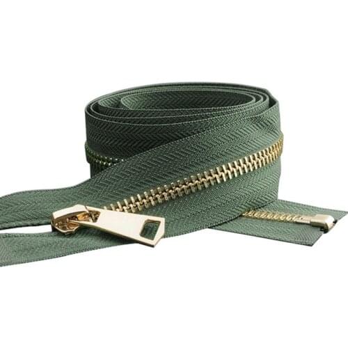 1PC Garment Accessories Metal Zipper Long Zip Open Ended DIY Sewing Fastener Single Slider Jacket #5