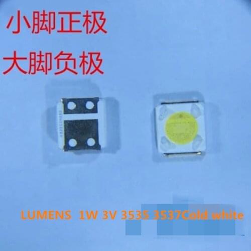 100Piece/lot for repair LUMENS D3GE-400SMB-R3 D2GE-320SC0-R3 D3GE-460SMA-R2 LED Backlight SMD LEDs 1W 3V 3535 3537 Cold white