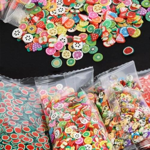 Wholesale Mixed Slime Fruit Animal Soft Clay Slice Resin Filler Flower Nail Art Resin Epoxy Mold for DIY Craft Making Supplie