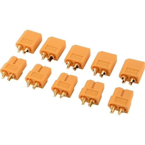 5 Paris XT60 XT-60 Male Female Bullet Connectors for Quadcopter Rechargeable Batteries