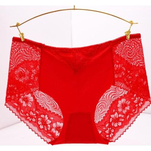 5pcs/lot New Fashion 2016 Summer Womens Panties Transparent Underwear Women Lace Soft Briefs Sexy Lingerie Mid Waist