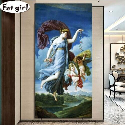 5D Diamond Embroidery Angel Baby pattern mosaic full drill square round diy diamond painting stickers Hallway decor painting