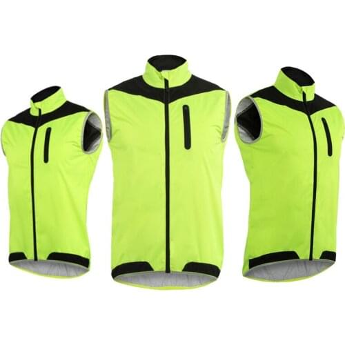 ARSUXEO Cycling Vest Sleeveless Windproof Waterproof MTB Bike Bicycle Sportwear Breathable Reflective Clothing Cycling Jacket