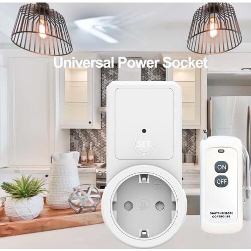 Wireless Remote Control 433MHZ RF Power Outlet Light Switch Socket Remote Control Socket EU 433Mhz For Smart Home