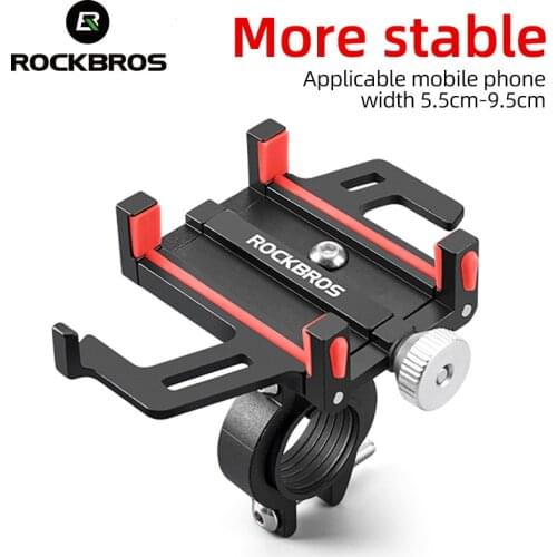 ROCKBROS Motorcycle Electric Bicycle Phone Holder Smartphone CNC Aluminum Alloy Bracket Five Claws Mechanical Bike Phone Holder