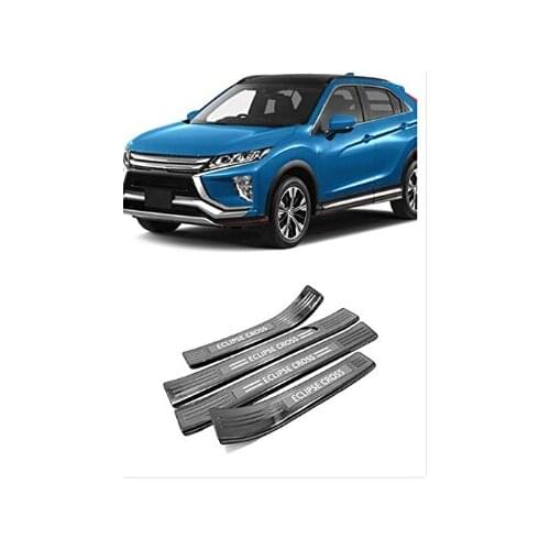 For Mitsubishi Eclipse Cross Accessories 2017-2019 Steel Door Cover Door Sill Scuff Plate Door Sill Protector Cover Trim 4pcs
