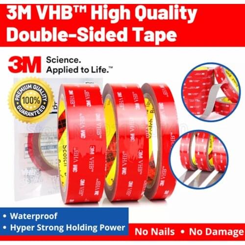 3M VHB 5608 Double Sided Acrylic Foam Adhesive Tape Waterproof Heavy Duty Mounting Tape Indoor Outdoor household Free Shipping