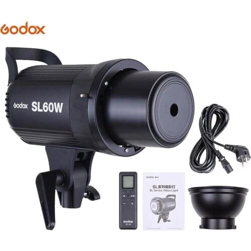 Godox SL-60W 5600K 60W LED Video Light Wireless Remote Control with Bowens Mount for Photo Studio Photography Video Recording