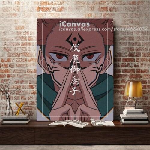 Jujutsu Kaisen Sukuna Anime Canvas Home Decor Painting Wall Art Decoration Prints Dorm Living Room Bedroom Poster