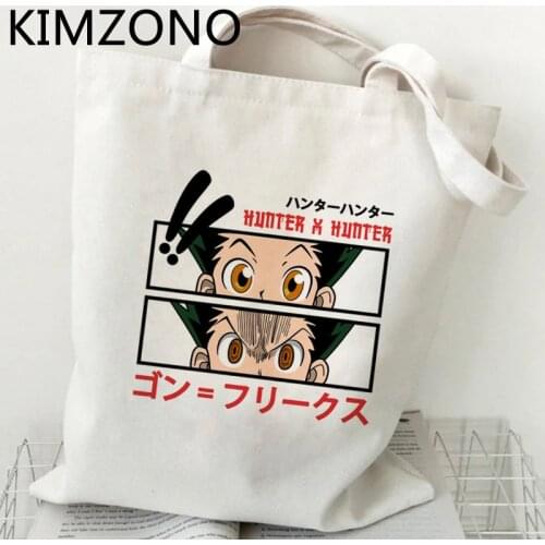 Hunter x Hunter Hxh Killua Hisoka shopping bag tote canvas shopper jute bag bag boodschappentas foldable sac cabas net custom