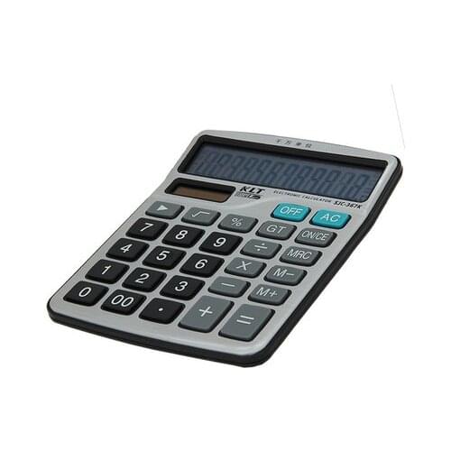 KLT SJC-367K Calculator Dual Power Bank Accounting Desktop Computer Office Business Calculator Solar Calculator