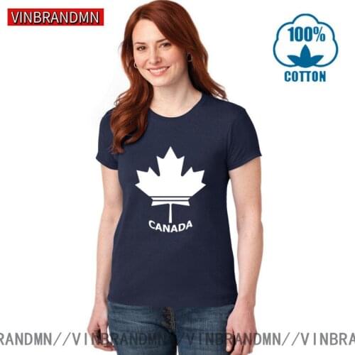 Classic Distressed Casual Patriotic Tees Vintage Canada Maple Logo Emblem T shirt Women Retro Canadian Maple Flag T-shirts Femme