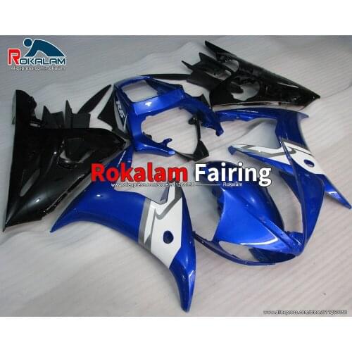 ABS Plastic Kit For Yamaha R6 YZF600 2003 2004 YZFR6 03 04 Blue Black White Motorcycle Fairings (Injection Molding)