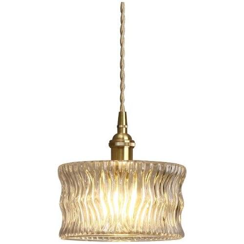 Round Clear Glass Dining room Chandeliers Bedroom Bedside Pendant Lamps Concise Kitchen Hanglamp E27 LED Bulb 110/220V