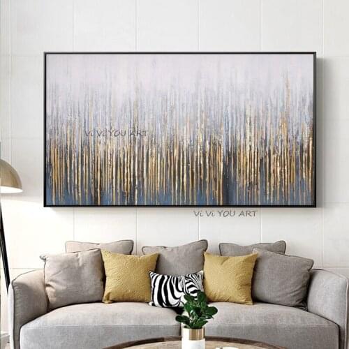 Cuadros Decorativo Abstract Painting On Canvas Modern Art Decorative Pictures For Living Room Wall Lienzos Golden Handmade