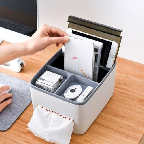 Multifunctional Tissue Box Storage Box Living Room Snack Storage Box Creative Multifunctional Practical Simple Pumping Paper Bag