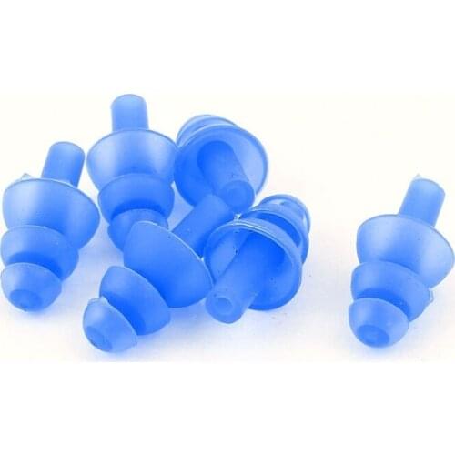 New-3 Pairs Soft Silicone Waterproof Swimming Earplug Protector Blue