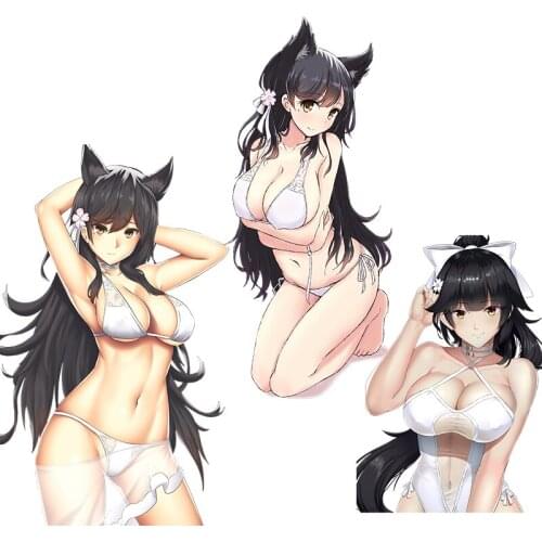 Three Ratels CDM367 Atago Azur Lane cute sexy girl stickers for car hood motor Laptop frige Skateboard Bike