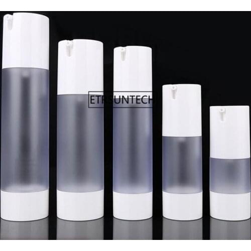 100pcs 15/30/50/80/100ml Airless Pump Vacuum Scrub Bottle Toiletries Container Plastic Dispenser Travel Cosmetic Bottle F2905
