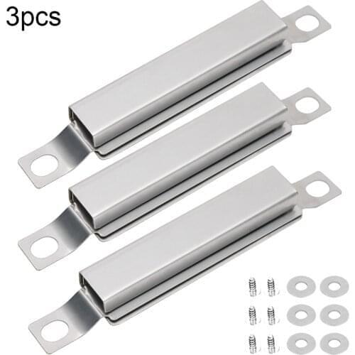 3Pcs Adjustable BBQ Steel Crossover Tubes Stainless Steel Grill Heat Tent Plate Channel Burner Replacement Parts for Gas Grill