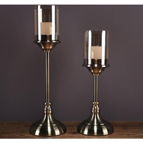 Luxury Modern Candle Holders Nordic Minimalist Crystal Glass Candle Holders Dining Table Decorations Bougeoir Home Decor BC50ZT