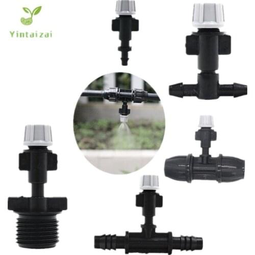Misting Nozzle With Barb Connector Automatic Watering Cooling Spray Sprinkler Irrigation Micro Drip Fittings