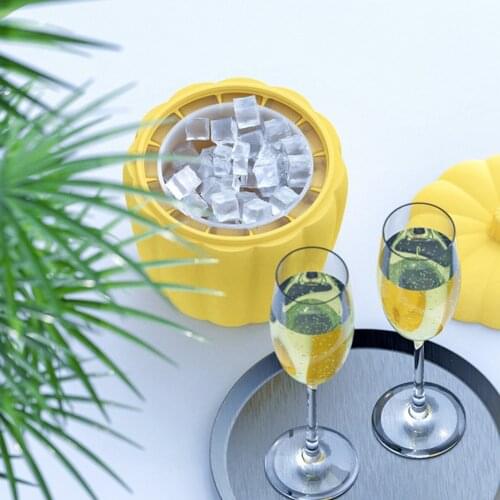 Pumpkin Ice Cube Bucket Silicone Cold Beer Home Party Bar Birthday For Cold Beer Popsicles Ice Cubes Cute Shape