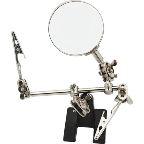 Welding Magnifying Glass Worktable Electric Soldering Iron Shelf Base Soldering Iron Frame LED Electronic Maintenance