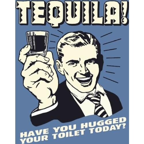 Tequila, Retro Metal Aluminium Sign Vintage / Man Cave Metal Painting Metal Poster 20x30cm Poster Metal Sign Metal Plaque 2021