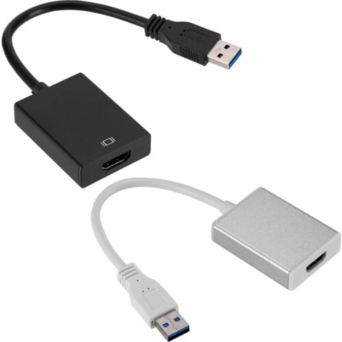 USB 3.0 to HDMI-compatible Converter USB A Male to HDMI-compatible Female External Graphics Video Card Adapter Cable