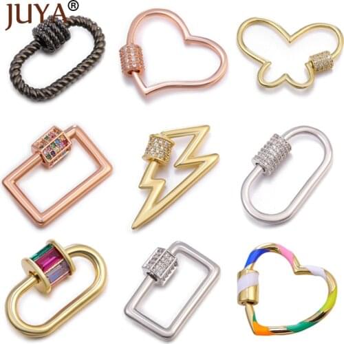Juya Handmade Jewelry Clasps Supplies Fastener Screw Clasps Accessories for Luxury Jewelry Making DIY Woman Necklace Bracelet