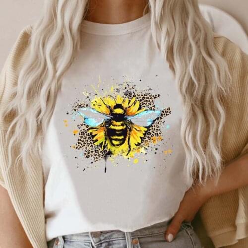 Fashion Bee Cute Lovely Women Print Graphic Fall T-shirt Short Sleeve Tee T Shirt Female Cartoon Top 90s Ladies Clothing