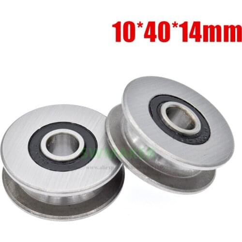 1pcs 10*40*14mm 6300 non-standard bearing pulley, U-groove wheel/crane/mechanical guide wheel/traveling track wheel