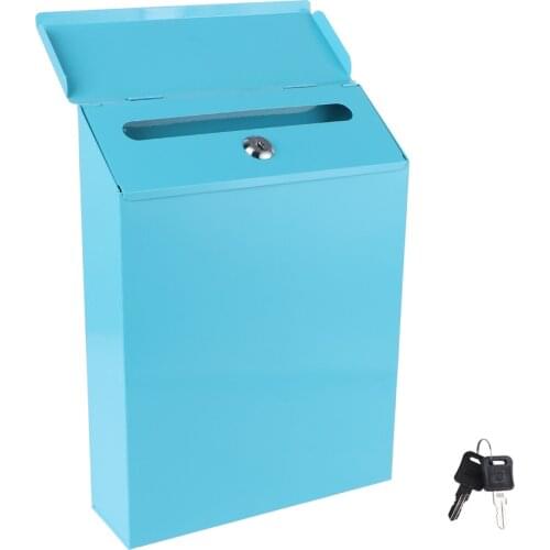 1pc European Style Creative Letter Box Iron Mailbox Post Box Mailbox Waterproof Outdoor Metal Post Box Letter Mailbox