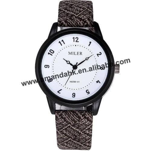 100pcs/lot New MILER Fashion Sport Watch Men Watch Leather Military Watches Mens Watches Hour Clock Women Wrist Watches