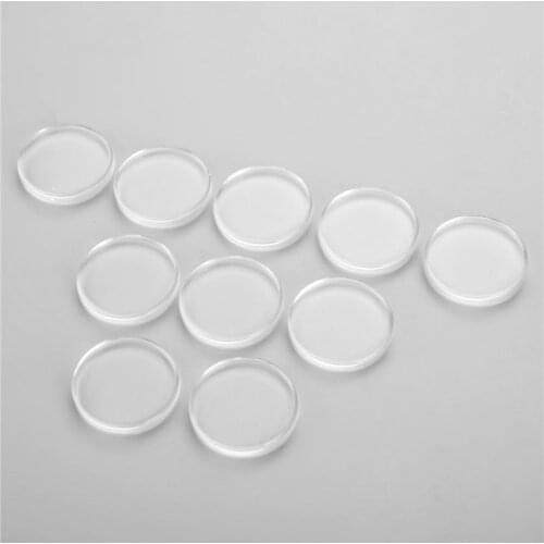 25mm Transparent Glass Refrigerator Sticker Both Side Flat Round Clear Glass Cabochon Handmade Jewelry Accessories 10pcs