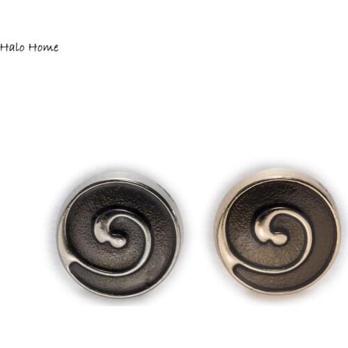 5pcs Small Round Shape Swirl Metal Enamel Shank Shirt Button Sewing Scrapbooking Cloth decoration Decor 10mm