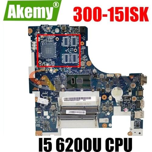 Akemy BMWQ1/BMWQ2 UMA NM-A482 Motherboard For Lenovo Ideapad 300-15ISK Notebook Motherboard 5B20K38179 CPU I5 6200U Work