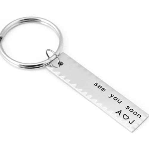 Personalized Engraved Name Bar Keychain,Custom Name key ring for him,Key Holder,Bar Keychain,Valentines Day Gift For Lovers