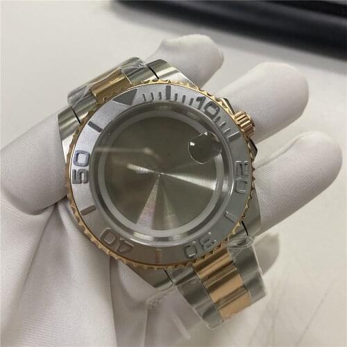 Watch Case with Watchband for ETA 2836 Stainless Steel Watch Cover Set for Miyota 8215 8200 for Mingzhu Series Movement